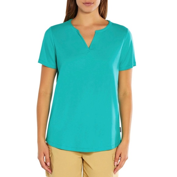 Eddie Bauer Teal Short Sleeve Women's Tee - Picture 1 of 8